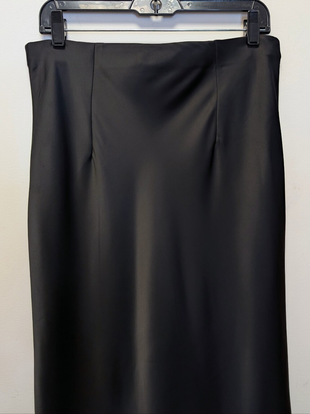 Rachel Zoe Black Satin Bias Cut Maxi Slip Skirt Size 10 - Picture 6 of 9